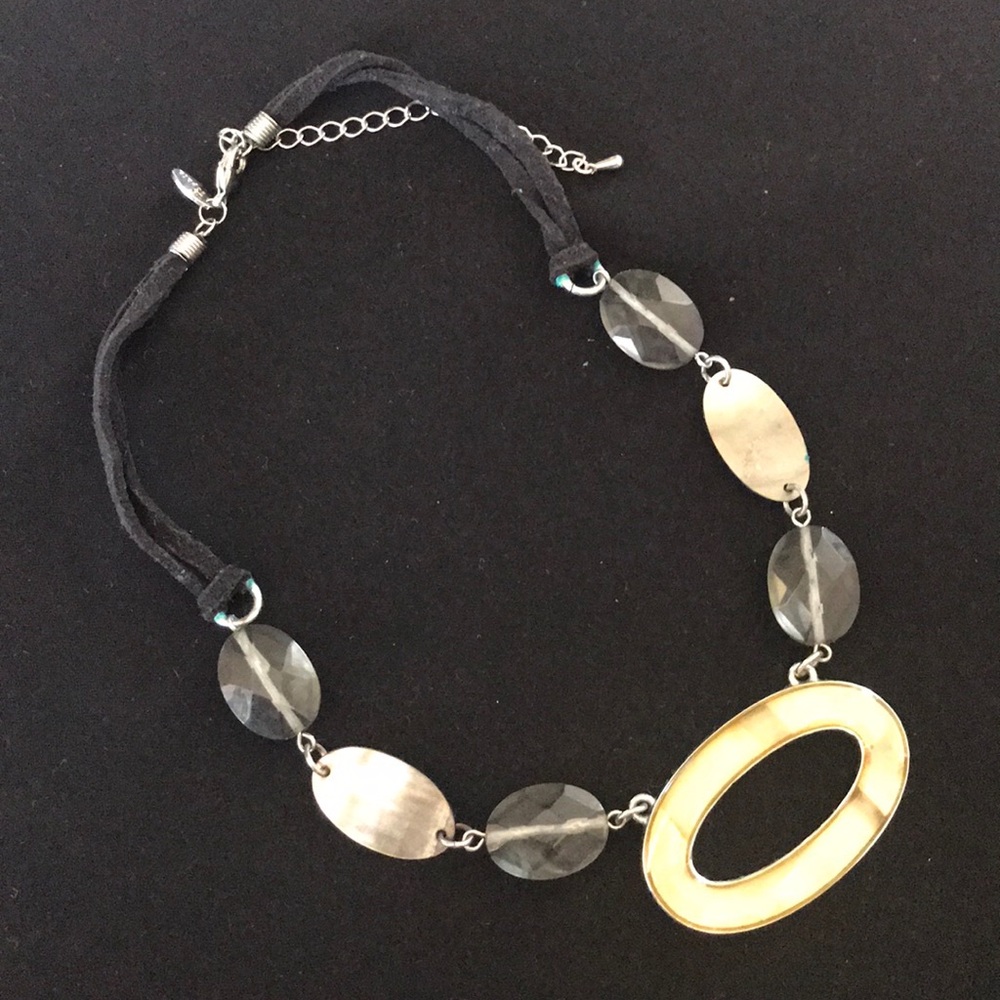 Lia Sophia Necklace with Black Cord